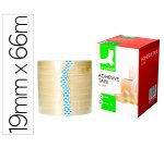 Cinta adhesiva q-connect transparente 66 m x 19 mm