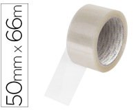 Cinta adhesiva polipropileno 45 micras transparente q-connect 66 m x 50 mm