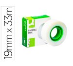 Cinta adhesiva q-connect invisible 33m x 19mm