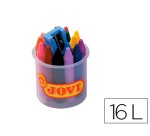 Lapices cera jovicolor bote de 16 unidades colores surtidos