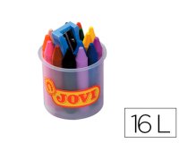 Lapices cera jovicolor bote de 16 unidades colores surtidos