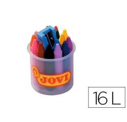 Lapices cera jovicolor bote de 16 unidades colores surtidos