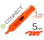 Rotulador q-connect fluorescente naranja punta biselada