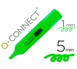 Rotulador q-connect fluorescente verde punta biselada