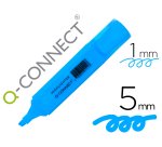 Rotulador q-connect fluorescente azul punta biselada