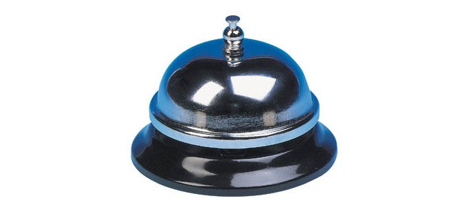Timbre recepcion q-connect metalico 85x55 mm
