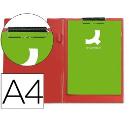 Carpeta q-connect miniclips plastico din a4 roja