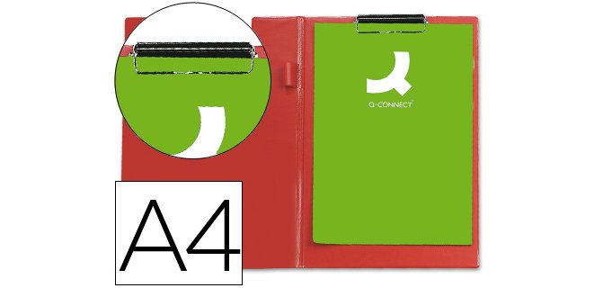 Carpeta q-connect miniclips plastico din a4 roja