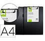 Carpeta portaboc q-connect miniclips plástico A4 negro
