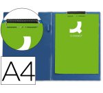 Carpeta portabloc q-connect miniclips plástico din a4 azul