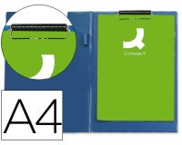 Carpeta portabloc q-connect miniclips plástico din a4 azul