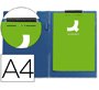 Carpeta portabloc q-connect miniclips plástico din a4 azul