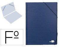 Carpeta liderpapel gomas folio sencilla pvc azul