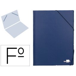 Carpeta liderpapel gomas folio sencilla pvc azul