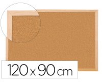 Pizarra corcho q-connect 120x90 cm marco de madera
