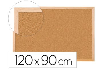 Pizarra corcho q-connect 120x90 cm marco de madera
