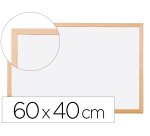 Pizarra blanca q-connect melamina marco de madera 60x40 cm