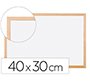 Pizarra blanca q-connect melamina marco de madera 40x30 cm