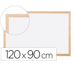 Pizarra blanca q-connect melamina marco de madera 120x90 cm