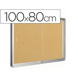 Vitrina de anuncios q-connect marco de aluminio 800 x 1000mm