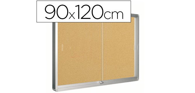 Vitrina de anuncios q-connect marco de aluminio 90x120 cm mm