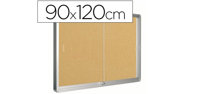 Vitrina de anuncios q-connect marco de aluminio 900 x 1200 mm