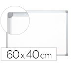 Pizarra blanca q-connect melamina marco de aluminio 60x45 cm