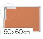 Pizarra corcho q-connect marco de aluminio 90x60 cm