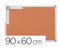 Pizarra corcho q-connect marco de aluminio 90x60 cm