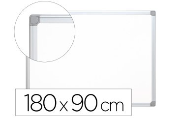 Pizarra blanca q-connect melamina marco de aluminio 180x90 cm