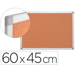 Pizarra corcho q-connect 60x45 cm marco aluminio