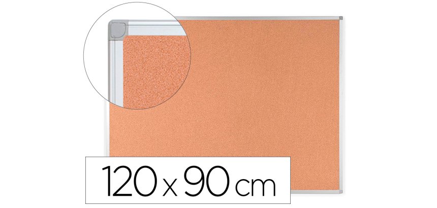 Pizarra corcho q-connect 120x90 cm marco aluminio