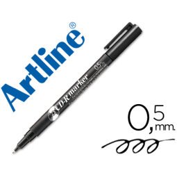 Rotulador artline para cd punta de fibra permanente ek-883 negro -punta redonda 0.5 mm