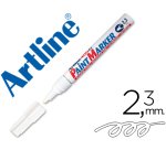Rotulador artline marcador permanente ek-400 xf blanco punta redonda 2.3 mm metal caucho y plastico