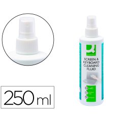 Spray q-connect limpiador de pantallas y teclados bote de 250 ml
