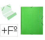 Carpeta clasificadora liderpapel 12 departamentos folio prolongado carton forrado verde claro