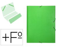 Carpeta clasificadora liderpapel 12 departamentos folio prolongado carton forrado verde claro