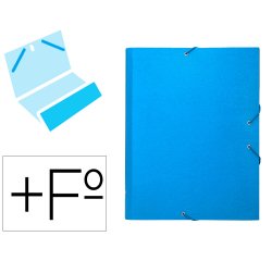 Carpeta clasificadora liderpapel 12 departamentos folio prolongado carton forrado celeste