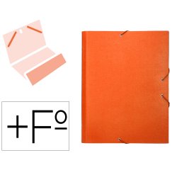 Carpeta clasificadora liderpapel 12 departamentos folio prolongado carton forrado naranja