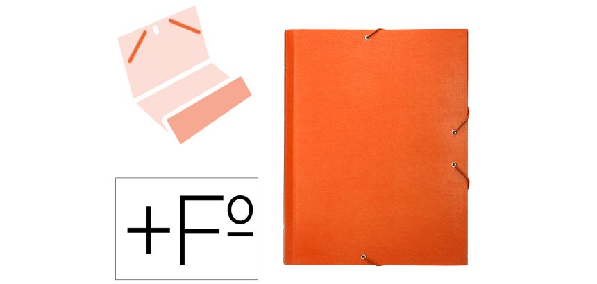 Carpeta clasificadora liderpapel 12 departamentos folio prolongado carton forrado naranja