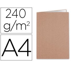 Subcarpeta liderpapel din a4 kraft interior blanco 240g/m2