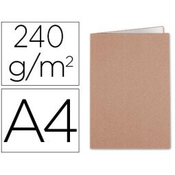 Subcarpeta liderpapel din a4 kraft interior blanco 240g/m2