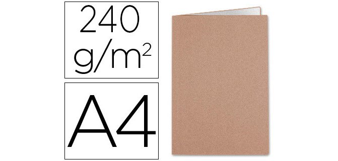 Subcarpeta liderpapel din a4 kraft interior blanco 240g/m2