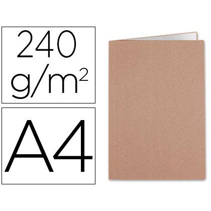 Subcarpeta liderpapel din a4 kraft interior blanco 240g/m2