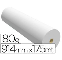 Papel reprografia para plotter 914 mm x 175 m 80 g