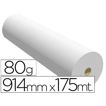 Papel reprografia para plotter 914 mm x 175 m 80 g