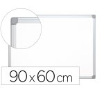 Pizarra blanca q-connect lacada magnetica marco de aluminio 90x60 cm