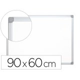Pizarra blanca q-connect lacada magnetica marco de aluminio 90x60 cm