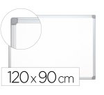 Pizarra blanca q-connect lacada magnetica marco de aluminio 120x90 cm