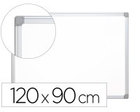 Pizarra blanca q-connect lacada magnetica marco de aluminio 120x90 cm